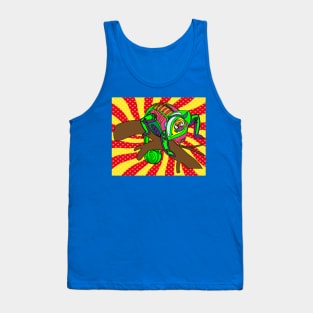 Funny Colorful Chameleon Reptile Camouflage Tank Top